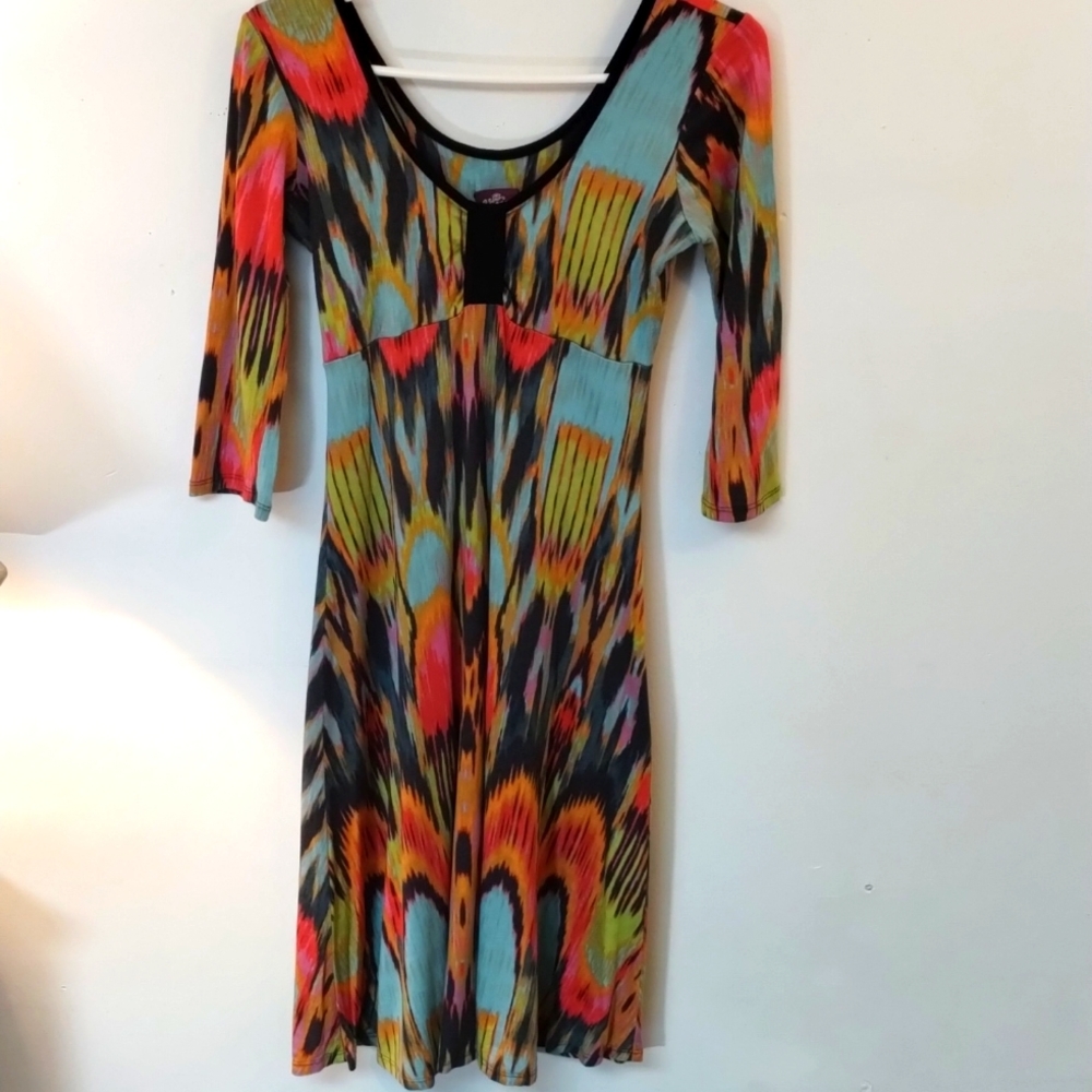 Salaam Multicolored Midi Dress Size S